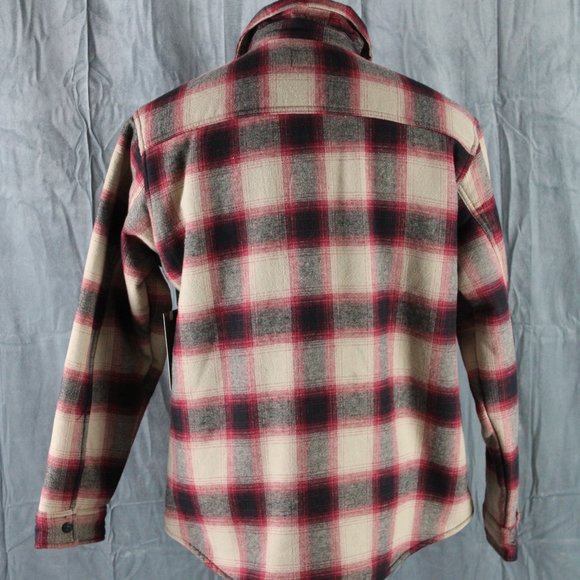 Matix Jacket - The Matix Shirt Jacket Tan and Red Plaid - Men's Large - Picture 8 of 11